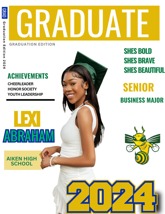 Editable White Graduation Digital Cover