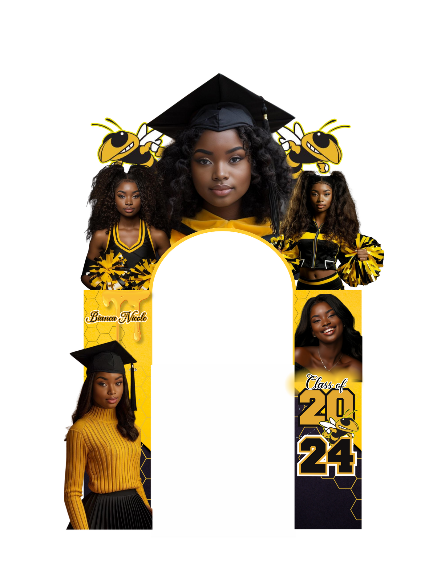 Editable Digital graduation Arch