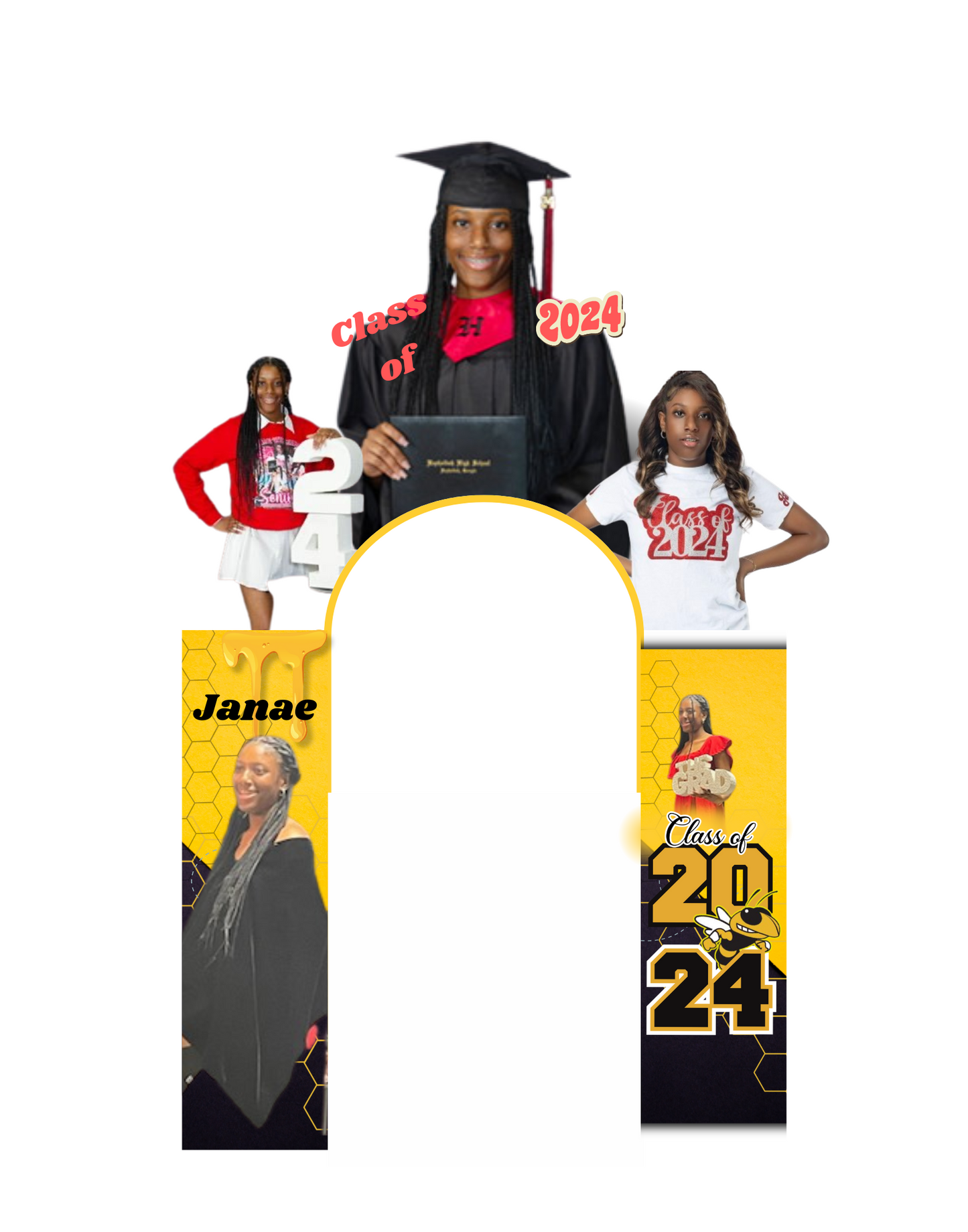 Editable Digital graduation Arch